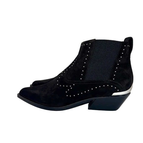 rag & bone Shoes - Rag & Bone Westin Suede Studded Western Ankle Boots Black Silver Women’s 37/7